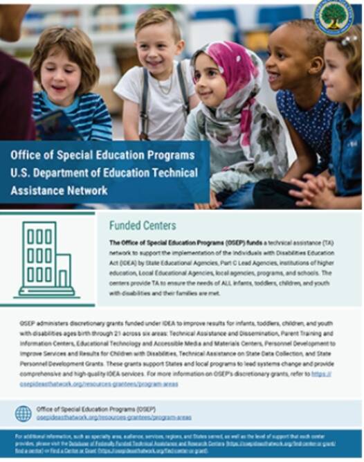 OSEP releases updated listing of technical centers, including the new centers funded in FY 2023